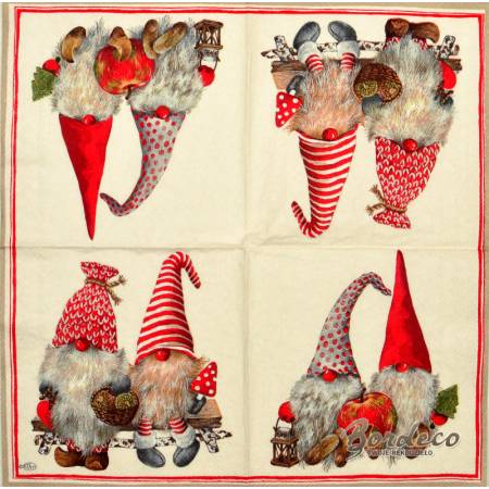 Serwetka decoupage firmy IHR skrzaty 33x33